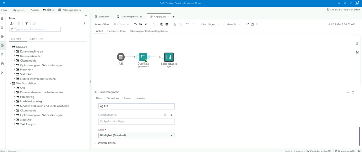 SAS Studio Viya 4 Ablauf Editor 1 Oliver Pitzius